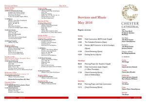 Services and Music May 2016