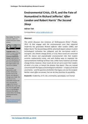 Environmental Crisis, Cli-Fi, and the Fate of Humankind in Richard Jefferies’ After London and Robert Harris’ the Second Sleep Adrian Tait