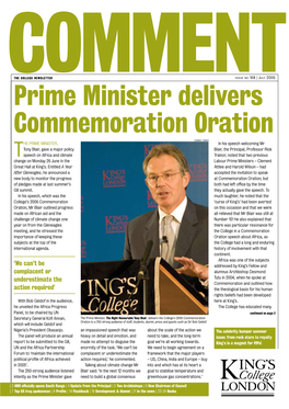 Prime Minister Delivers Commemoration Oration