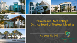 Palm Beach State College District Board of Trustees Meeting