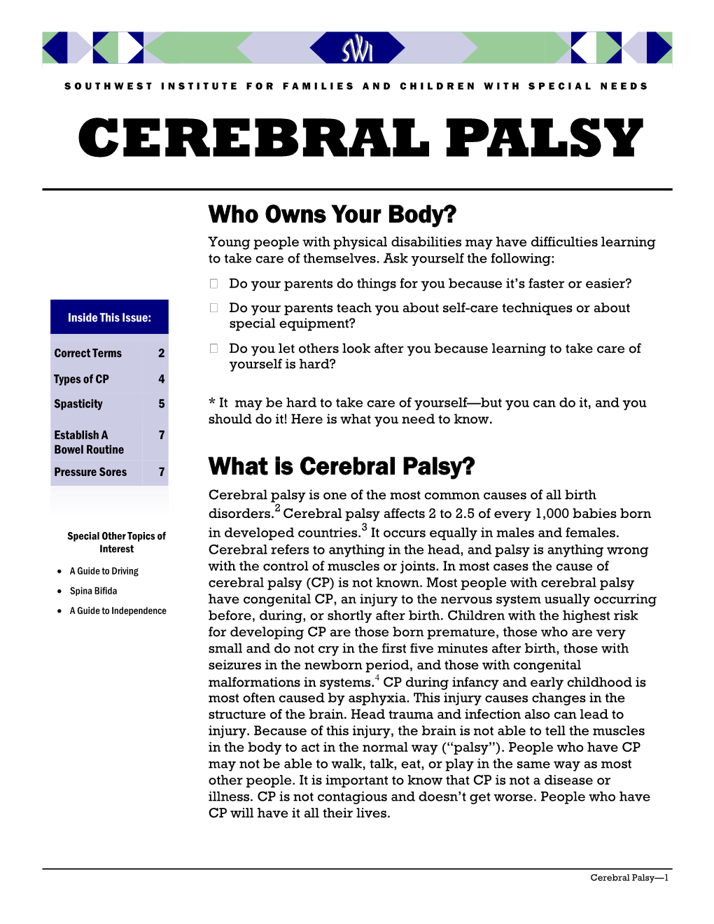 Cerebral Palsy