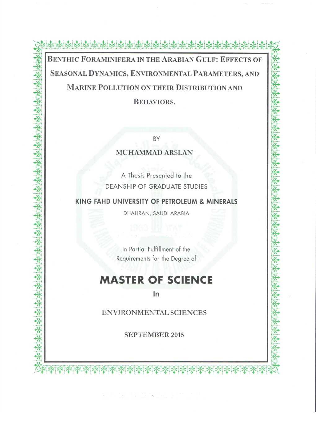 5 CHAPTER 5 Benthic Foraminifera in Sandy