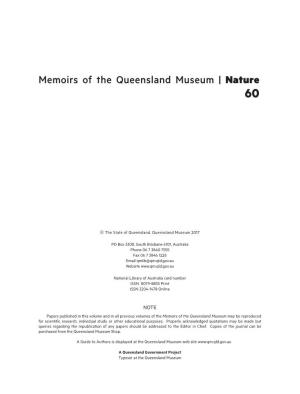 Memoirs of the Queensland Museum | Nature 60