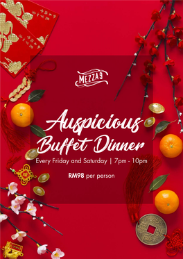Auspicious Buffet Dinner Menu