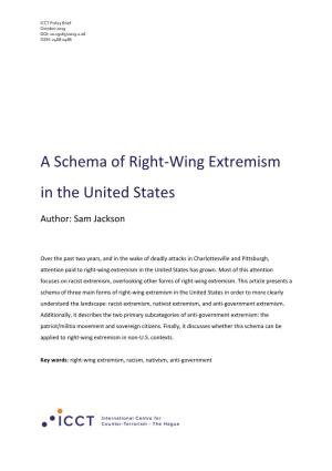 A Schema of Right-Wing Extremism in the United States