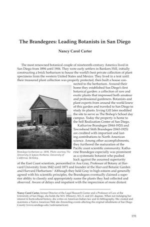 The Brandegees: Leading Botanists in San Diego