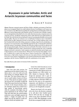 Arctic and Antarctic Bryozoan Communities and Facies