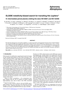 ELODIE Metallicity-Biased Search for Transiting Hot Jupiters IV