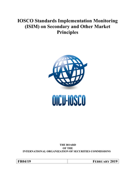 FR04/2019 IOSCO Standards Implementation Monitoring (ISIM