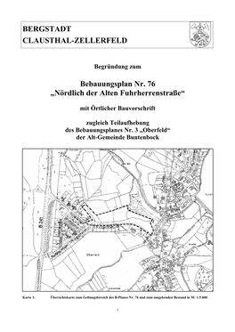 Bebauungsplan Nr. 76 „Nördlich Der Alten Fuhrherrenstraße“
