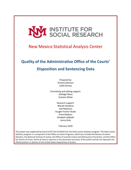 Quality of the Administrative Office of the Courts' Disposition And