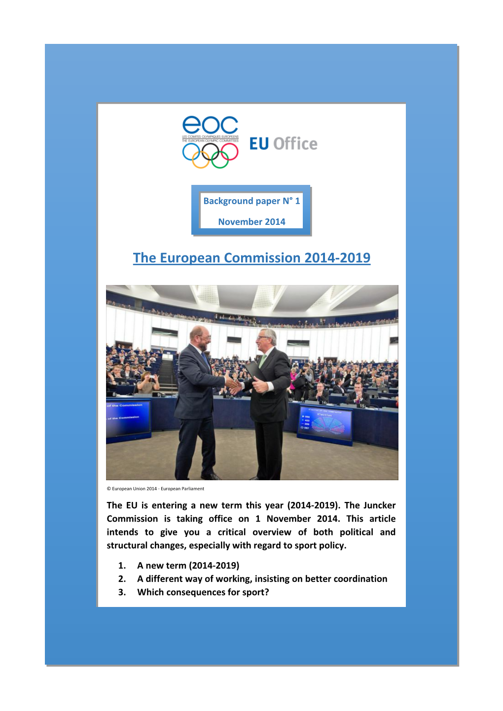 The European Commission 2014-2019