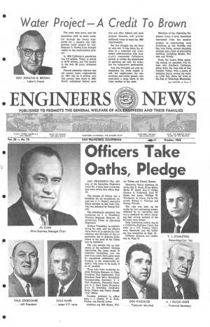 1966 •• Officers Take Oaths, Pledge SAN Franciscn-The Offi· Ter Talbot and Harold Huston