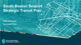 South Boston Seaport Strategic Transit Plan