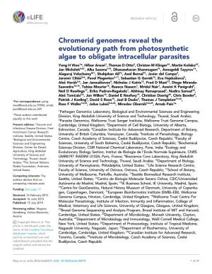 Chromerid Genomes Reveal the Evolutionary Path From