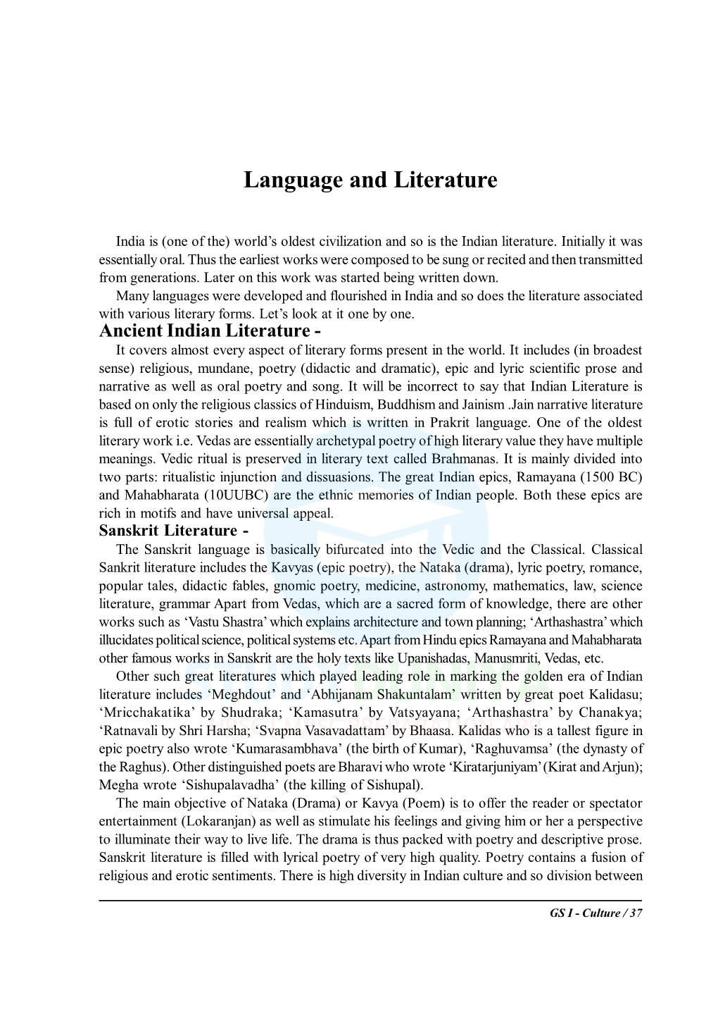 Language and Literature