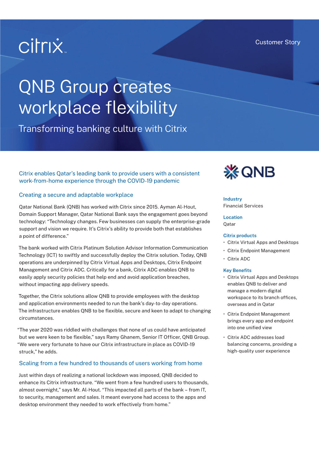 QNB Group Creates Workplace Flexibility