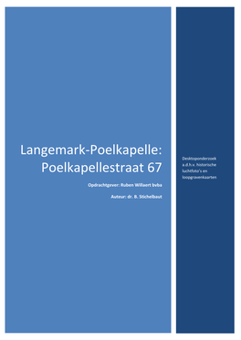 Langemark-Poelkapelle: Desktoponderzoek A.D.H.V