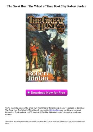 The Great Hunt the Wheel of Time Book 2 by Robert Jordan