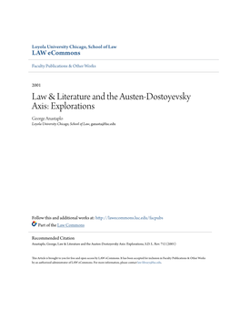 Law & Literature and the Austen-Dostoyevsky Axis