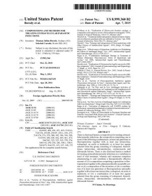 (12) United States Patent (10) Patent No.: US 8,999,360 B2 Borody Et Al