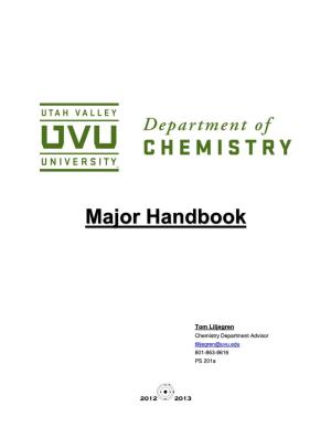 Chemistry Major Handbook