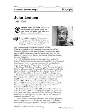 John Lennon 1940–1980