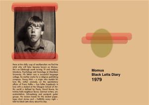 Momus Black Letts Diary 1979