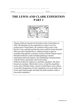The Lewis and Clark Expedition Part 1