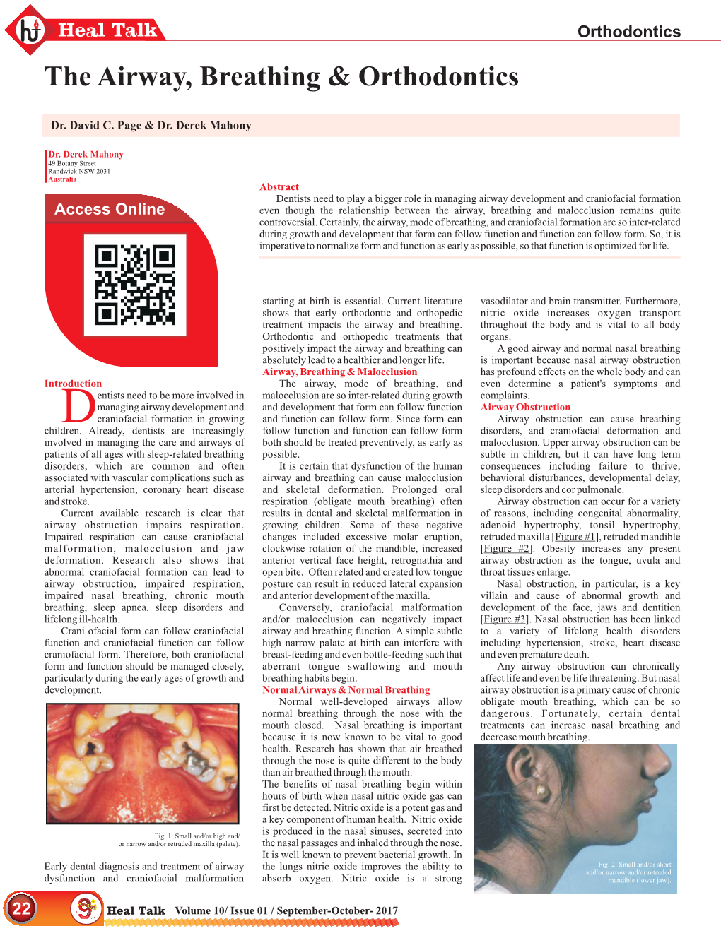 The Airway, Breathing & Orthodontics