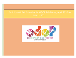 New Exhibition Calender, April 2020