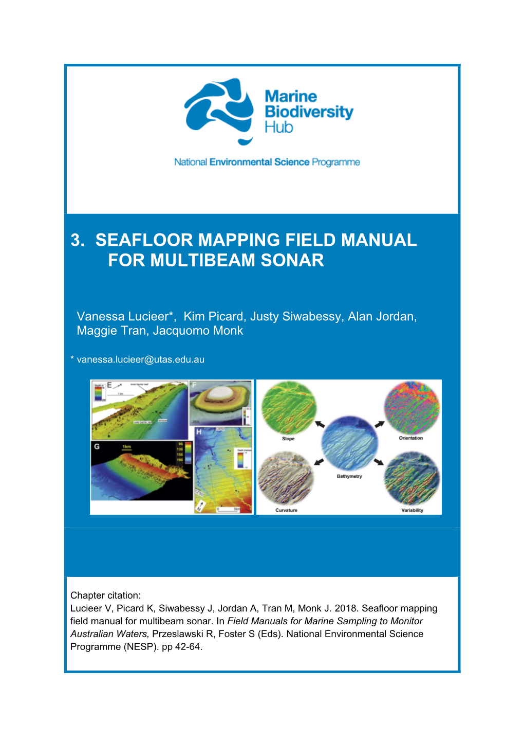 3. Seafloor Mapping Field Manual for Multibeam Sonar