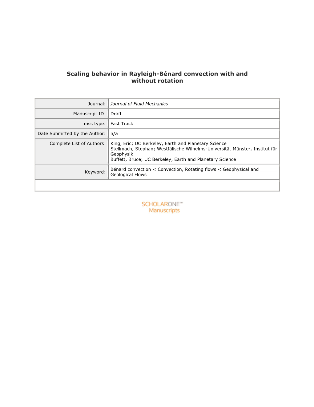 Scaling Behavior in Rayleigh-Bénard Convection with and Without Rotation