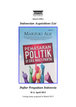 Indonesian Acquisitions List Daftar Pengadaan Indonesia