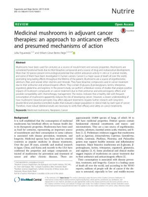 Medicinal Mushrooms in Adjuvant Cancer Therapies: an Approach To