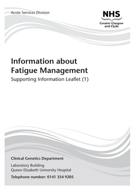 Information About Fatigue Management Supporting Information Leaflet (1)