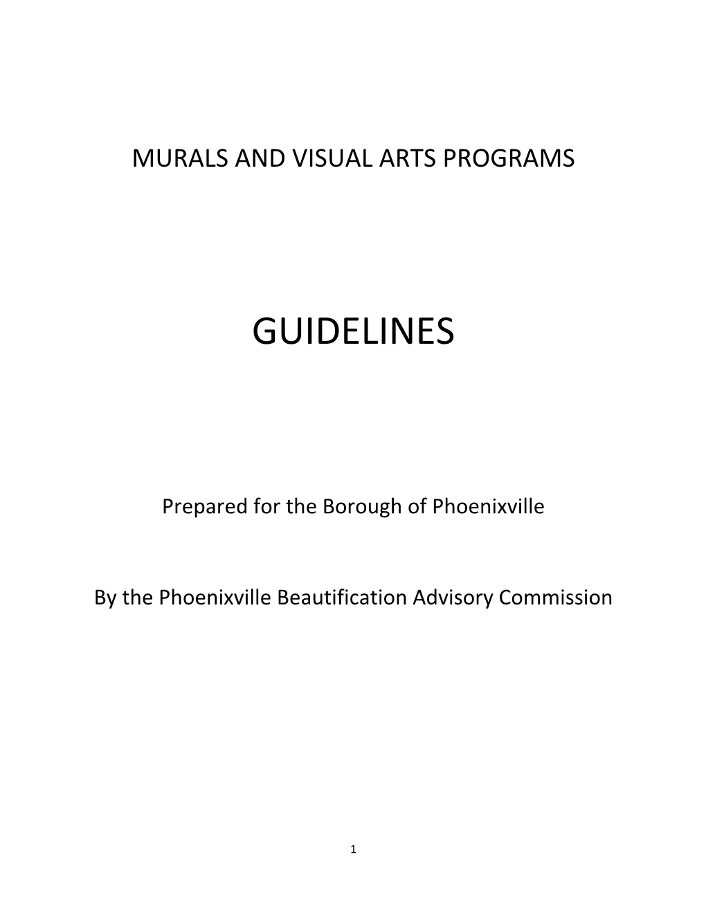 Mural and Visual Art Program Guidelines