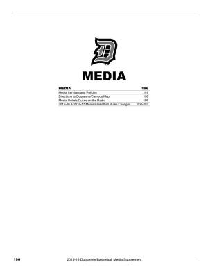 2015-16 Duquesne Basketball Media Supplement 196 MEDIA