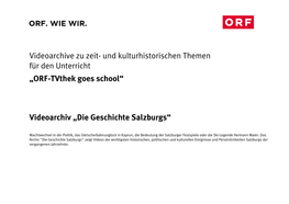 ORF-Tvthek Goes School“