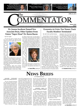 News Briefs by Commentator Staff