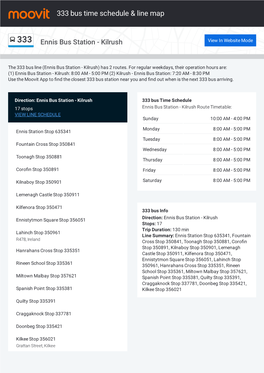 333 Bus Time Schedule & Line Route