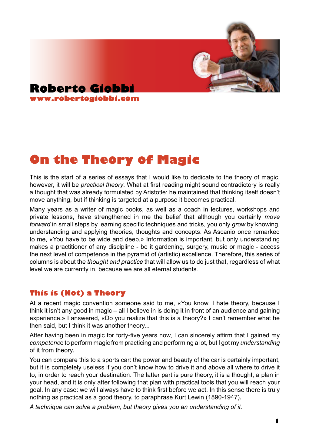On the Theory of Magic