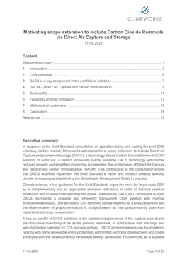 Motivating Scope Extension to Include Carbon Dioxide Removals Via Direct Air Capture and Storage 17.08.2020