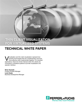 Thin Client Visualization for Virtualized Systems Technical White Paper