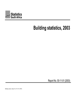 Building Statistics, 2003