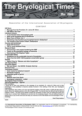 The Bryological Times Number 125 May 2008