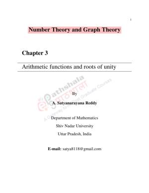 Number Theory and Graph Theory Chapter 3 Arithmetic Functions And