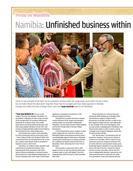 Namibia:Unfinished Business Within the Ruling Part