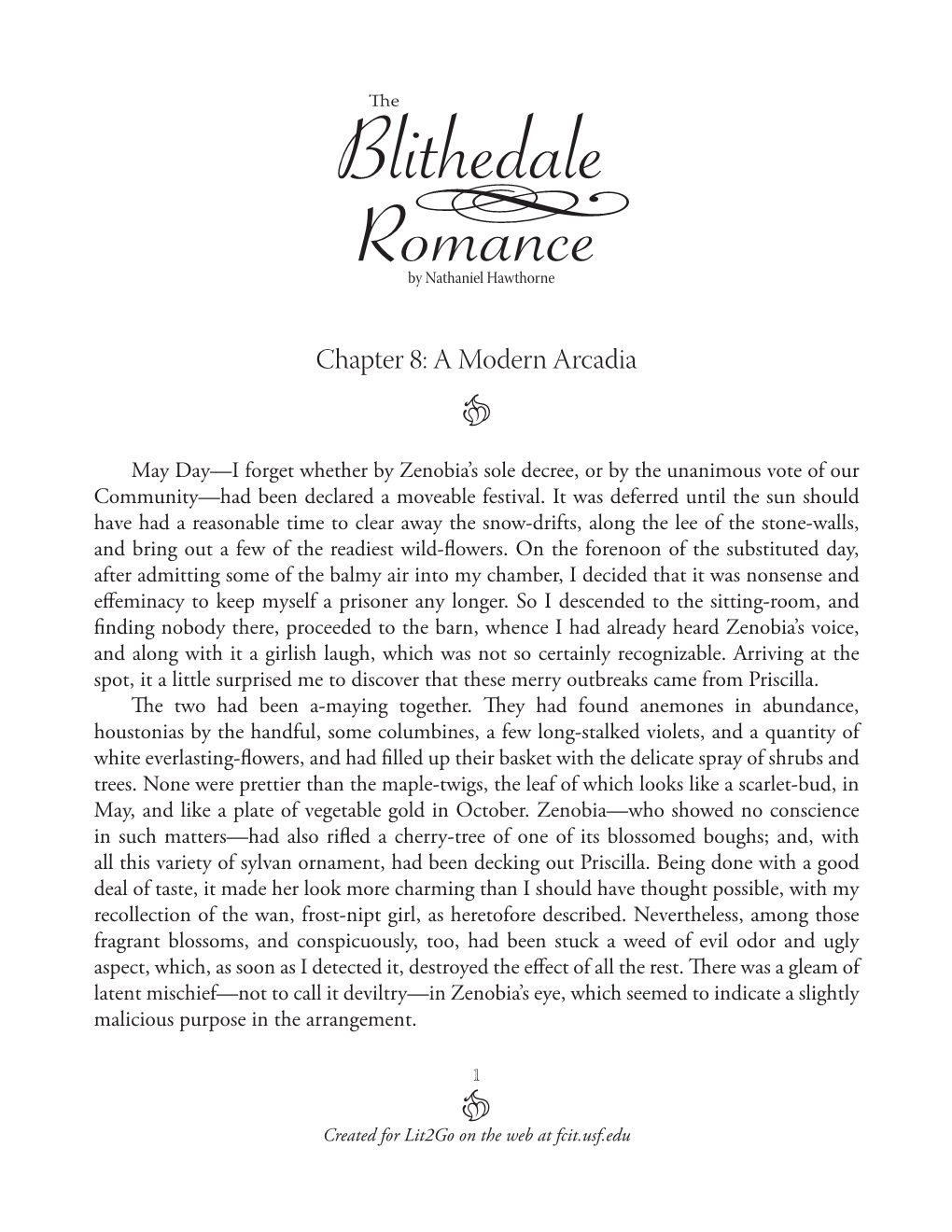 Chapter 8: a Modern Arcadia