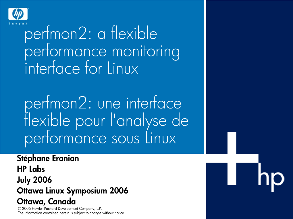 A Flexible Performance Monitoring Interface for Linux